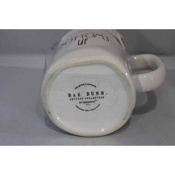Rae Dunn BOTTOMS UP Christmas Mug/top W/ Santa’s Boots Upside Down in Chimney - Picture 2 of 4
